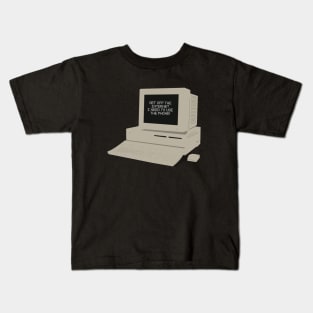 90s Desktop Computer dial up internet Kids T-Shirt